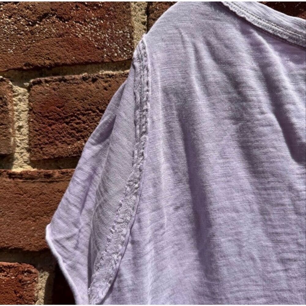 Free People we the free U Fancy Slouchy Tee oversized in lavender Women’s M NEW - Picture 6 of 10